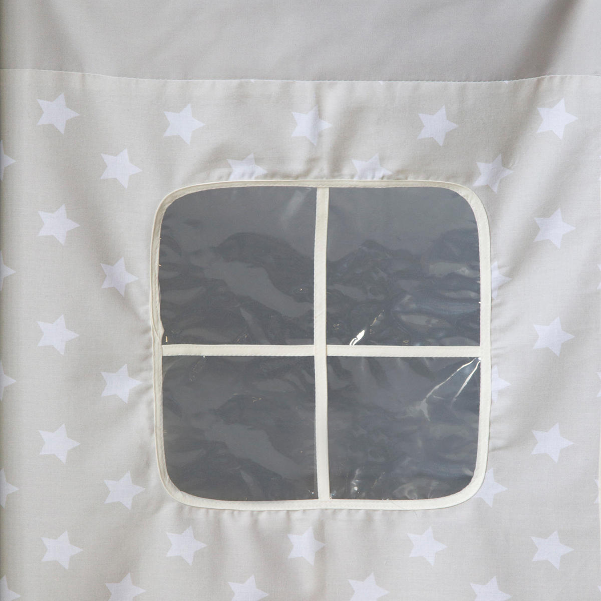 VORHANG für Hochbett Sterne - Grau, Textil (196/86/1cm) - Homestyle4u