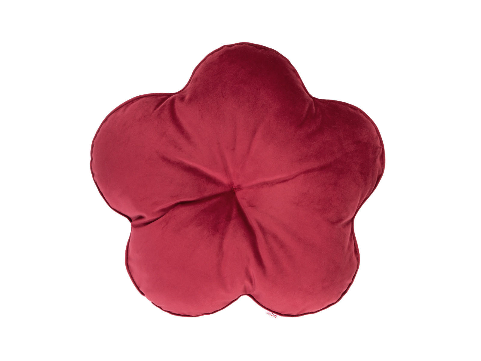 KISSEN-BLUME Samt&Sonders karmin-rot 50 cm Ø - Rot, Textil (50cm) - beties Heimtextil