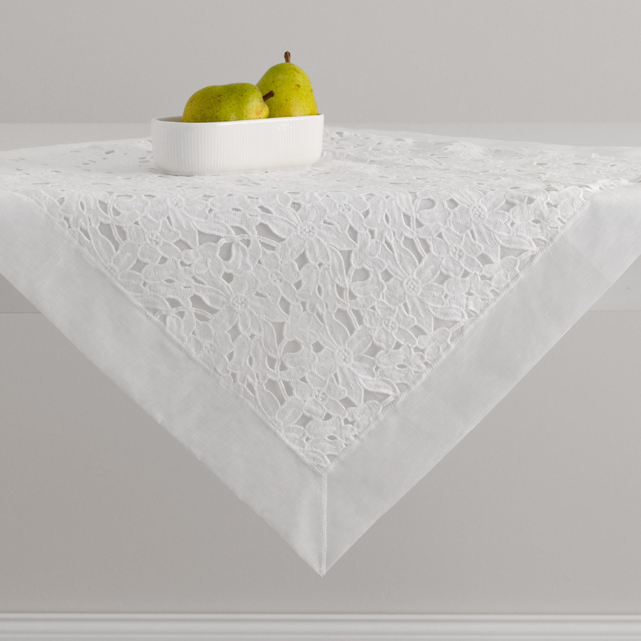 TISCHDECKE Dolores - Ecru, Textil (80/80/1cm) - home&you