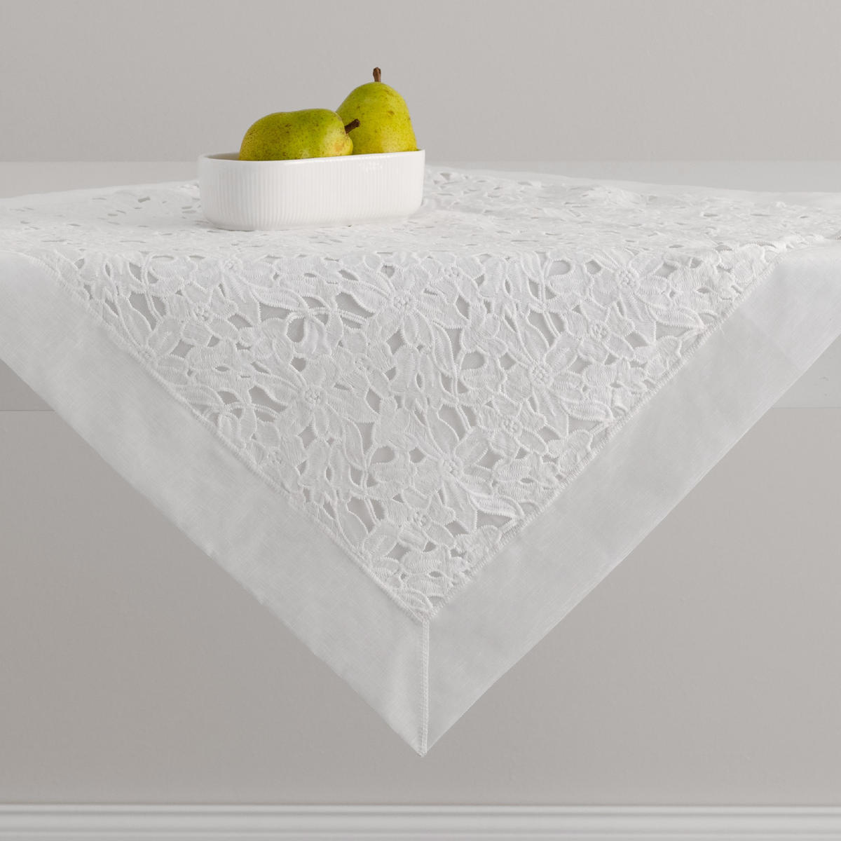 TISCHDECKE Dolores - Ecru, Textil (80/80/1cm) - home&you