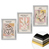 WANDBILDER 3er Set - 20x30 cm Silberner Rahmen - Stilvolle Porträts in Pastellfarben - Silberfarben, Kunststoff (20/30cm) - ArtPrintCave