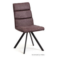 ESSZIMMERSTUHL drehbar (2er-Set) Dessa 47x92x60 Schwarz/Braun - Schwarz/Braun, Kunststoff (60/92/47cm) - 58aufmkessel