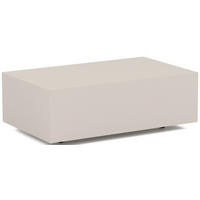 COUCHTISCH Noma Rechteckig in Kaschmir, Blockform mit versteckten Rollen 90/55/28 cm - Kaschmir/Beige, Holzwerkstoff (55/90/28cm) - WFL GROUP