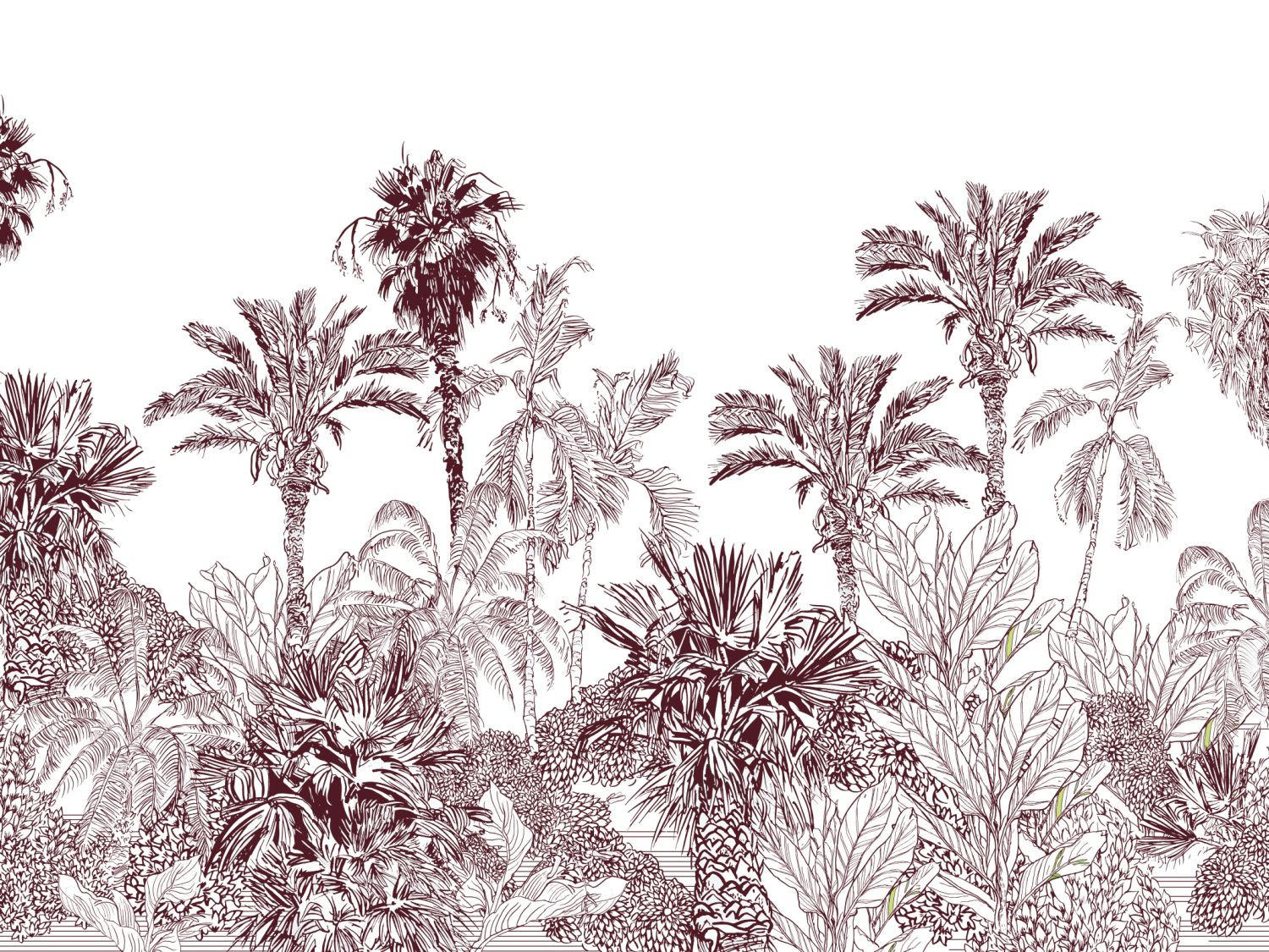 FOTOTAPETE tropische Landschaft 375 x 270 cm - Rot, Papier (375/270cm) - Sanders & Sanders