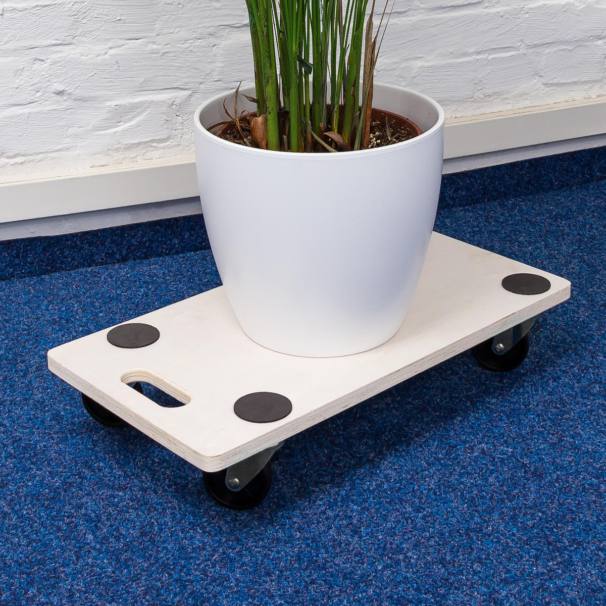 PREPRAVNÝ vozík - svetlohnedá, kompozitné drevo/plast (58/11/30cm) - Relaxdays