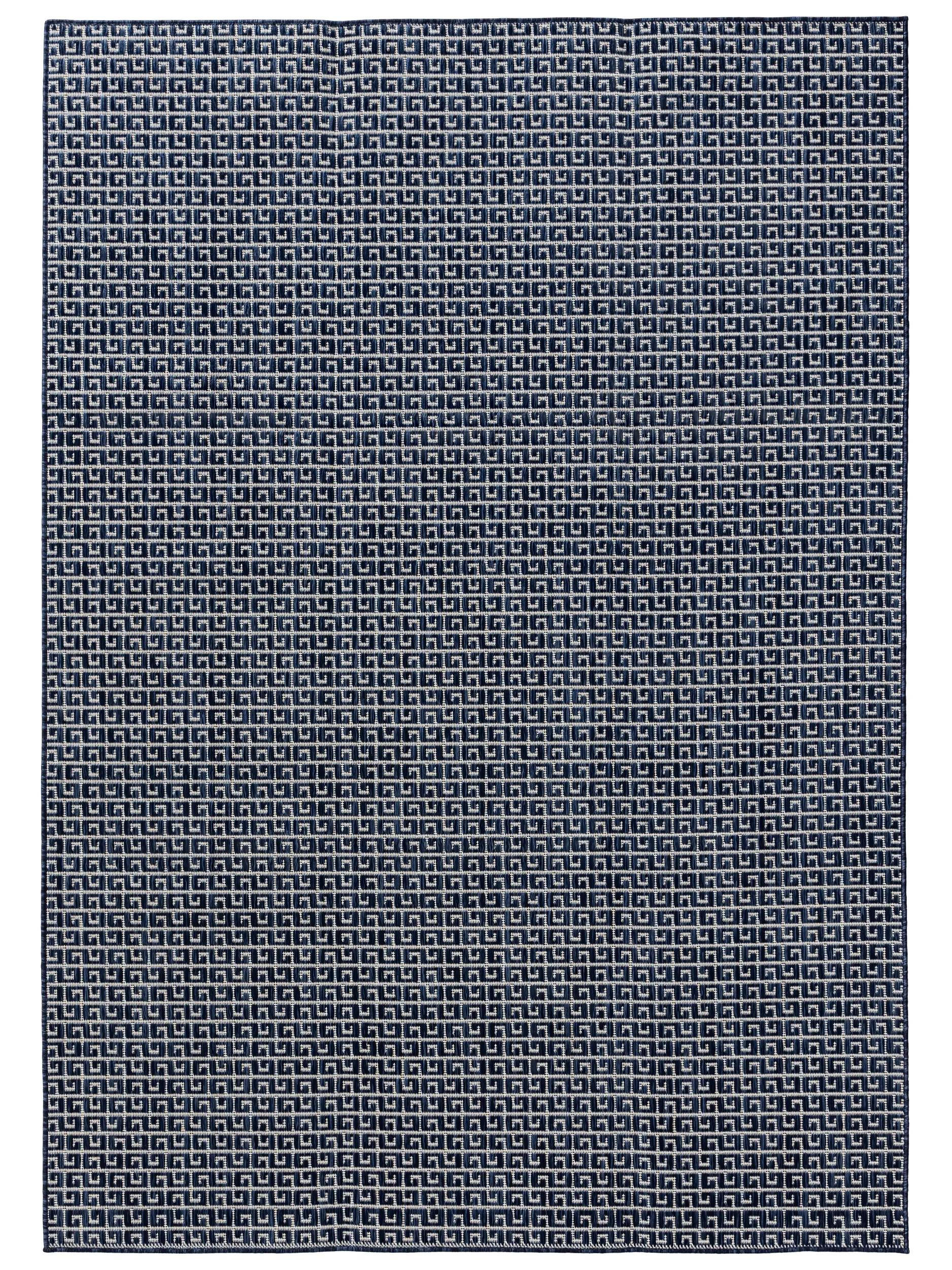 OUTDOORTEPPICH Lou Blau 120x170 cm - Blau, Kunststoff (120/170cm) - benuta