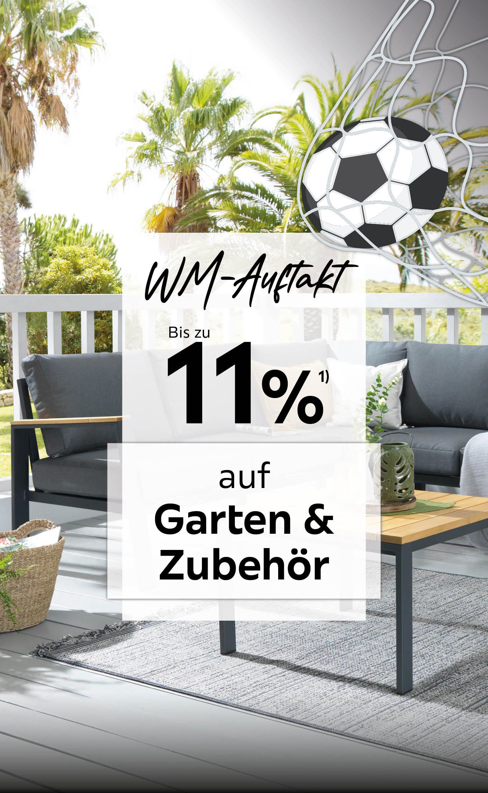 WM-Auftakt: Bis zu 11% auf Garten & Zubehör
