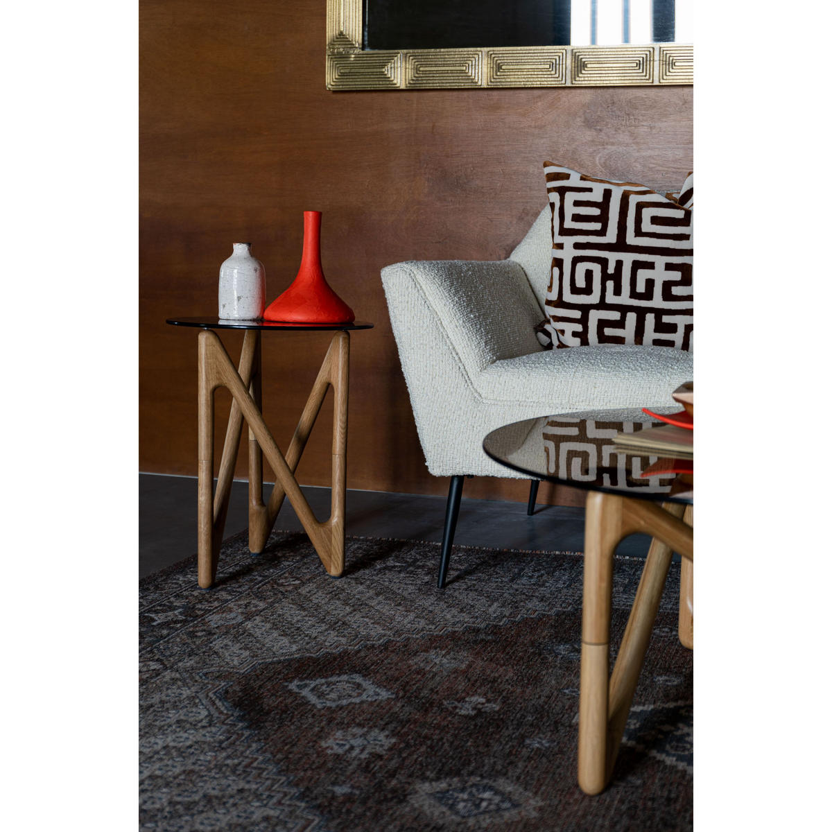 BEISTELLTISCH Naia Rund 40 cm Natural - Klar, Glas (40/40/50cm) - Dutchbone
