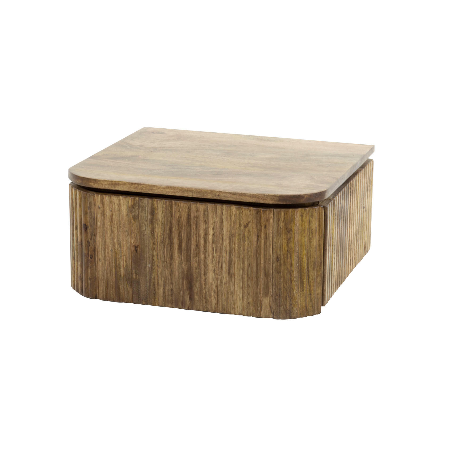 NACHTTISCH Wave Braun 40/45/21 cm - Braun, Holz (45/21/40cm) - Hoyz Collection