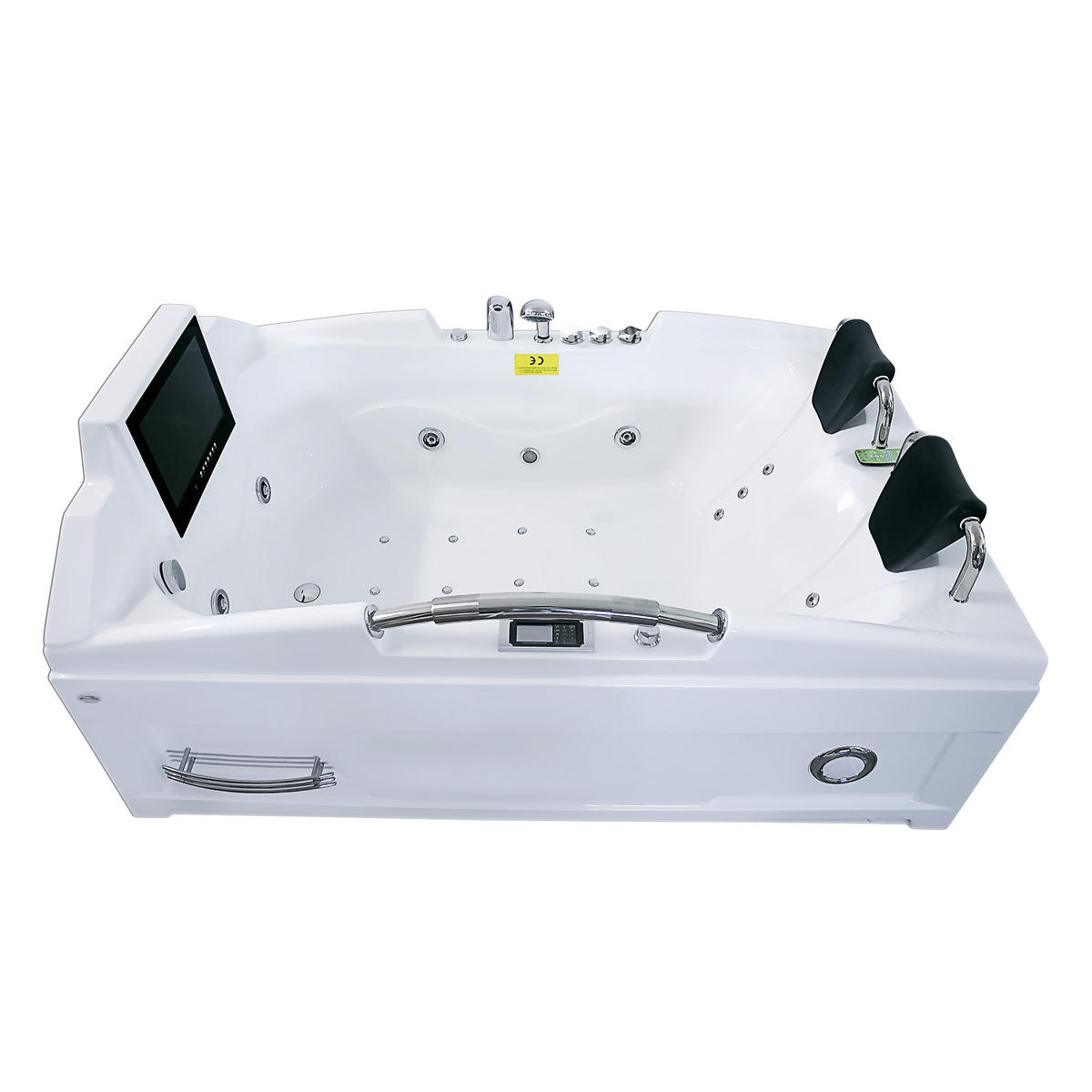 WHIRLPOOL Pool Wanne Eckwanne mit TV T18R 120x188cm - Weiß, Glas/Kunststoff (120/86/188cm) - AcquaVapore by Sandra Jentho