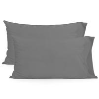 KISSENBEZUG Basic Dunkelgrau 50x75 cm (x2) - Pinienfarben, Textil (50/75cm) - Happy Friday