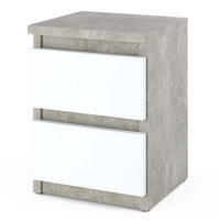 NACHTTISCH bella2 beton-weiss matt - Grau, Holzwerkstoff (30/40/30cm) - roe furniture