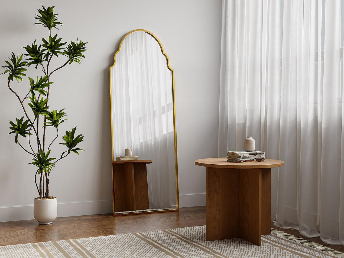 METALLSPIEGEL – B 60 x H 160 cm – Gold – KARIAN - Goldfarben, Holz (60/160/3cm) - Vente-Unique