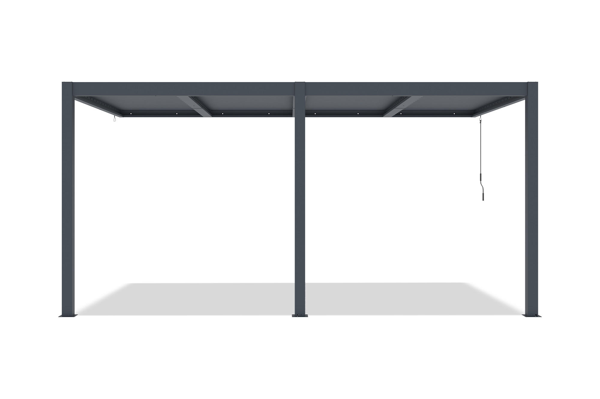 BIOKLIMA-PERGOLA Agosta 5x3m 250 cm hoch an der Wand befestigt Graues Aluminium - Grau, Metall (509/248/300cm) - Cazeboo