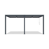 BIOKLIMA-PERGOLA Agosta 5x3m 250 cm hoch an der Wand befestigt Graues Aluminium - Grau, Metall (509/248/300cm) - Cazeboo