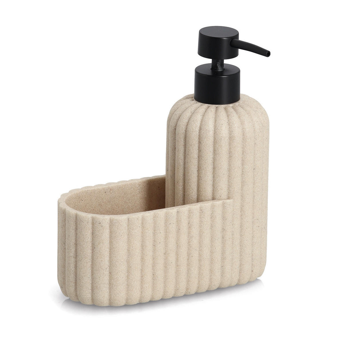 SPÜLBECKEN-ORGANIZER Spülmittelspender 380 ml 17/8/19 cm - Beige, Kunststoff (8/19/17cm) - ZELLER