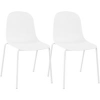 STAPELSTUHL 2 Kunststoff Weiß - Weiß, Kunststoff/Metall (51/85/55cm) - CLP