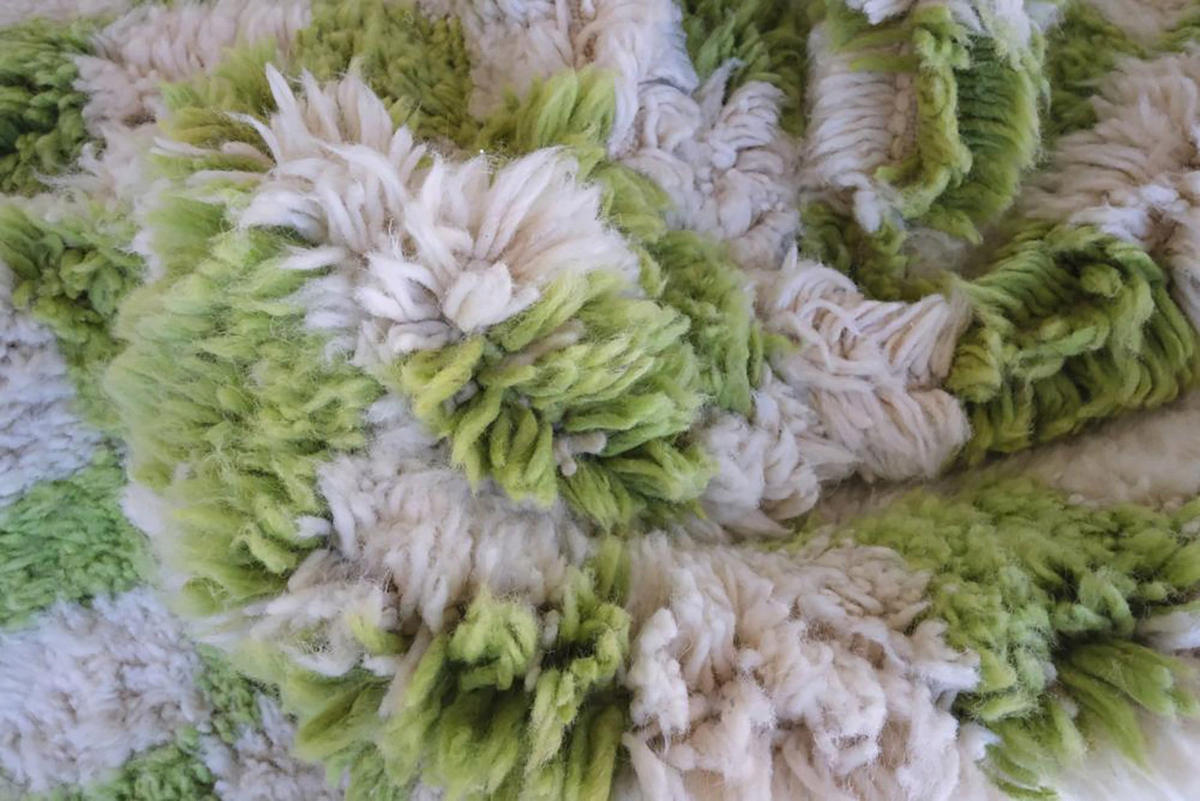 BERBERTEPPICH aus reiner Wolle 153x 244 cm - Grün, Naturmaterialien (153/244cm) - AFK Living