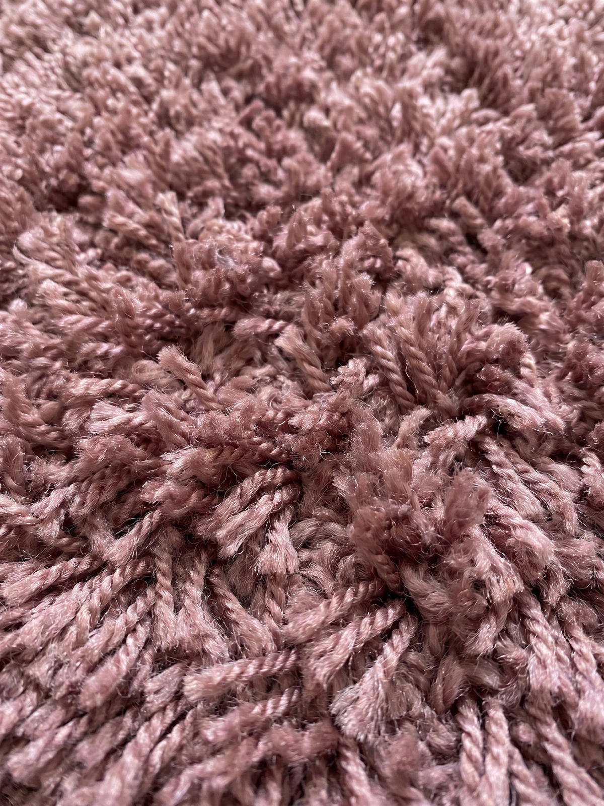 TEPPICH Hochflor Shaggy Uni Style Polypropylen Wohnzimmer Rosa Rund 160x160 - Rosa, Textil (160/160cm) - KADIMA DESIGN