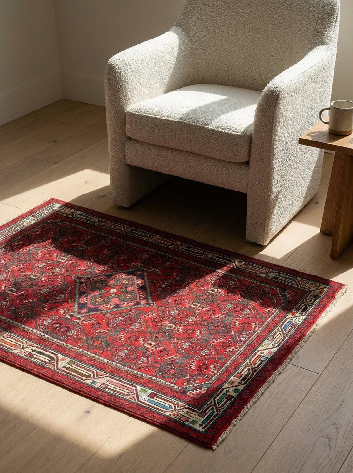 TEPPICH Assadabad Rot 155/100 cm Schurwolle - Rot, Textil (100/155cm) - Looma