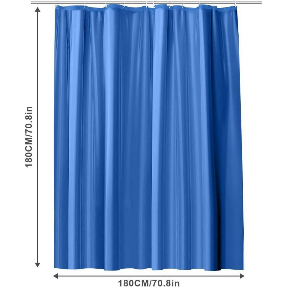 DUSCHVORHANG 180 x 180 cm Navy blau - Blau, Kunststoff (180/1cm)
