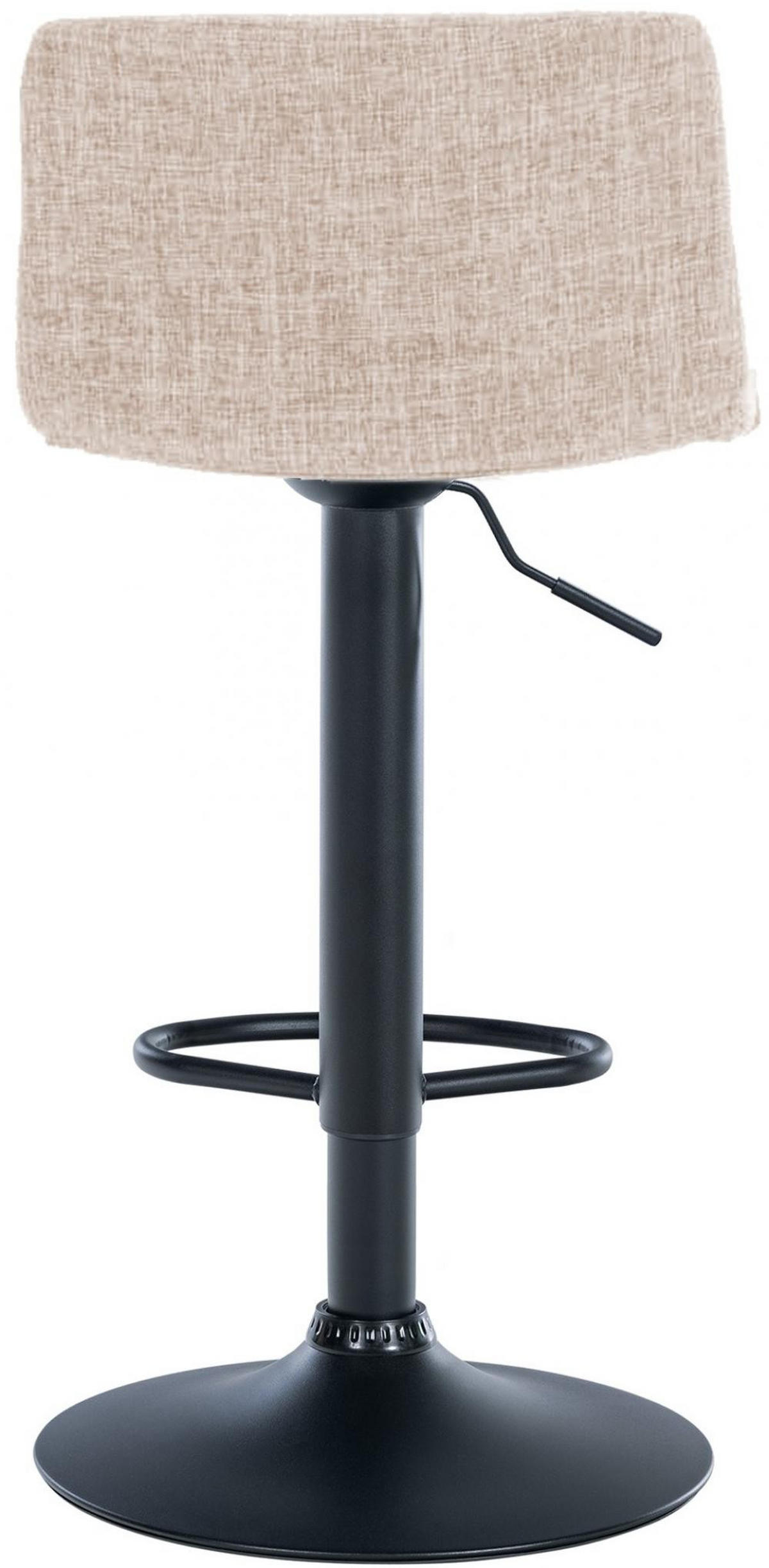 BARHOCKER Stoff Creme - Creme/Schwarz, Textil/Metall (39/84/36cm) - CLP
