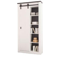 AKTENSCHRANK weiß Pinie, anthrazit Landhaus, Regalschrank mit viel Stauraum - Anthrazit/Weiß, Holzwerkstoff/Metall (93/201/38cm) - Furn.Design