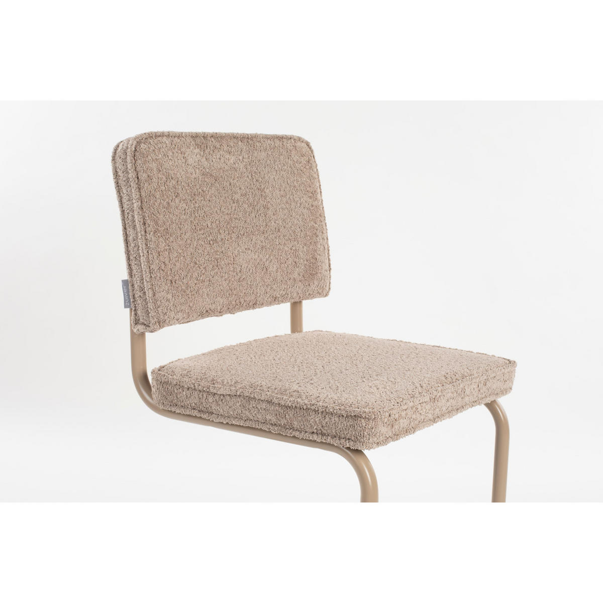 ESSZIMMERSTUHL Ridge Kink Soft Beige - 2 er Set - Beige, Textil (48/85/50cm) - Zuiver