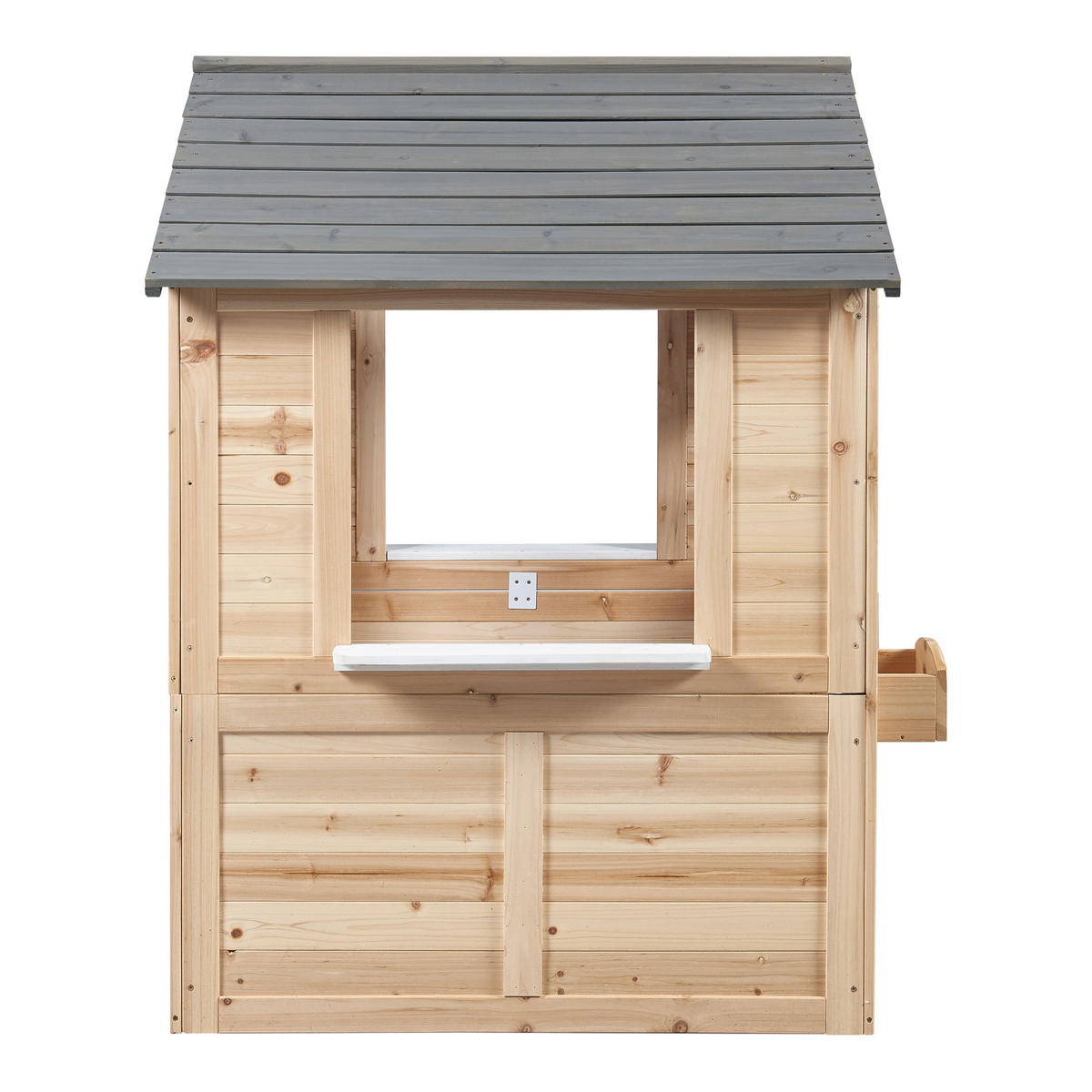 GARTENSPIELHAUS Acciano - Naturfarben/Grau, Holz (113/131/97cm) - casa.pro