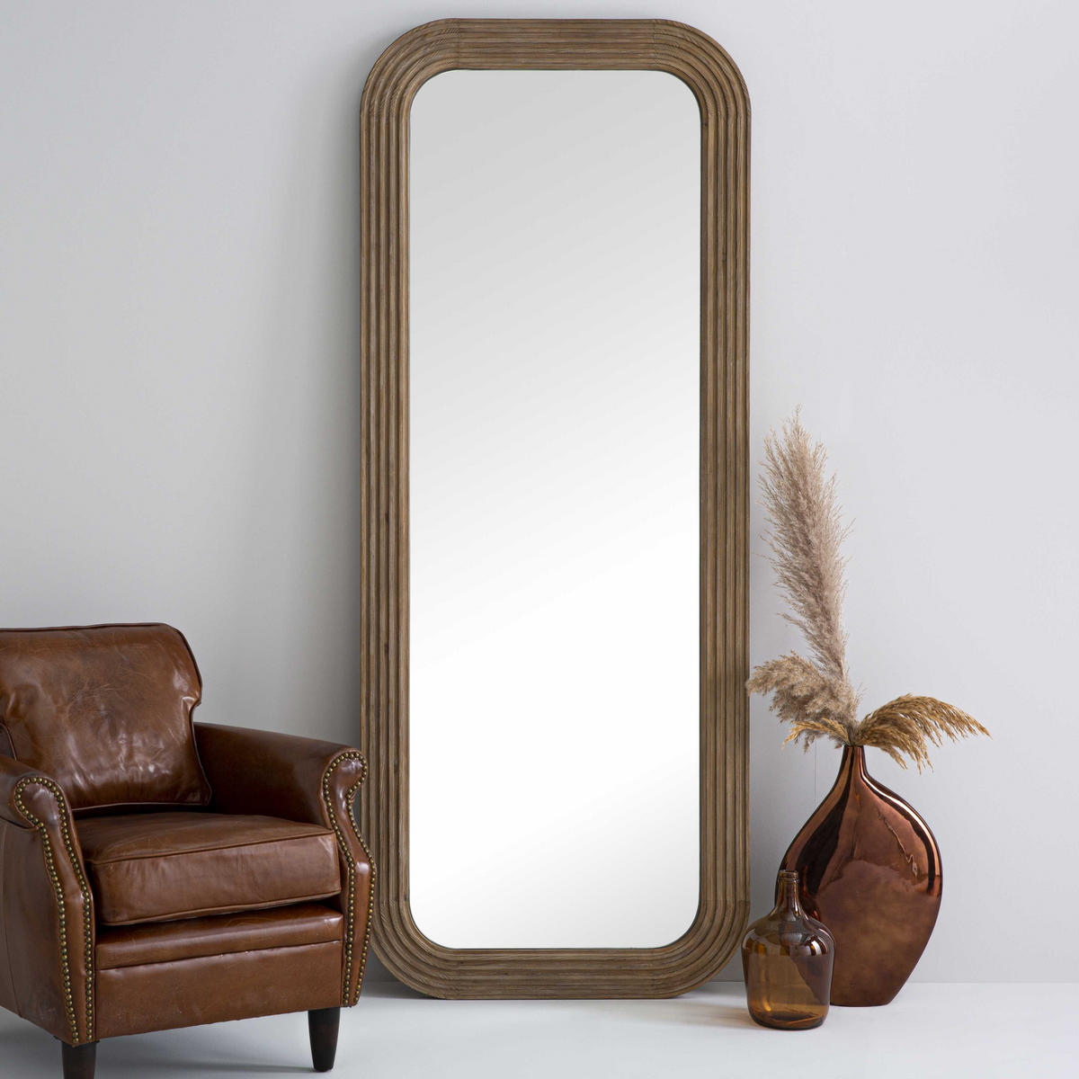 SPIEGEL EICHE 80/200/3,5 cm - Braun, Holz (3.5/200/90cm) - Signature