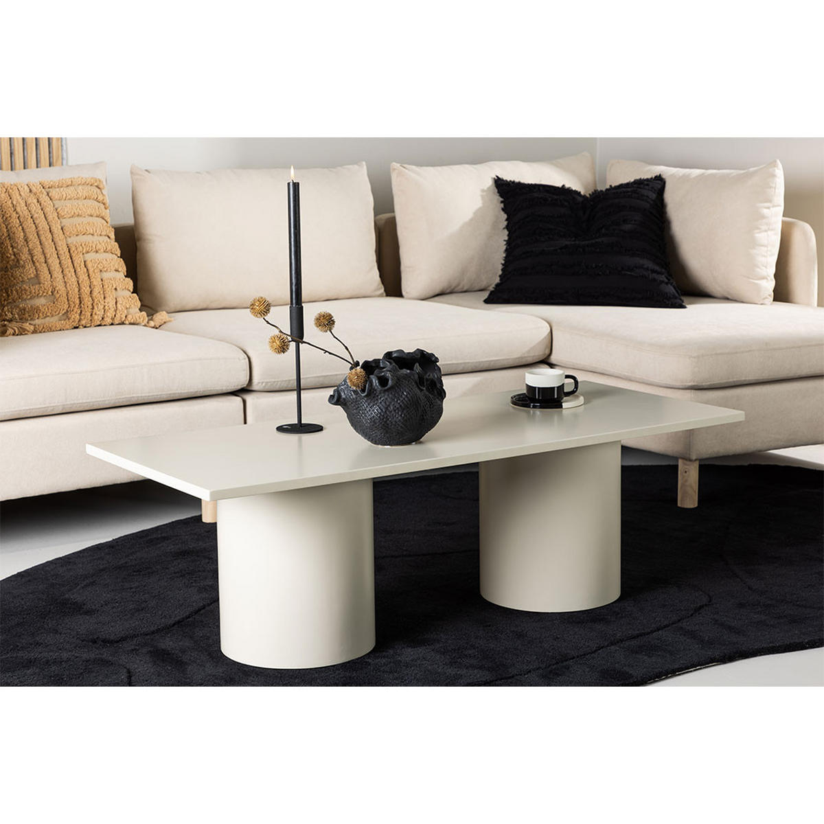 COUCHTISCH, Sandvika, Beige, MDF, 50 x 120 x 38 cm - Beige, Holzwerkstoff (120/50/38cm) - ebuy24