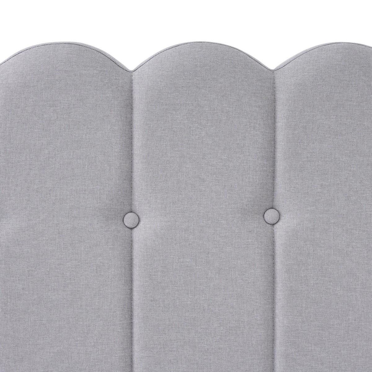 POLSTERBETT aus Leinen 160 x 200 cm in Grau mit USB & Matratze - Grau, Textil (160/200cm) - Modfu