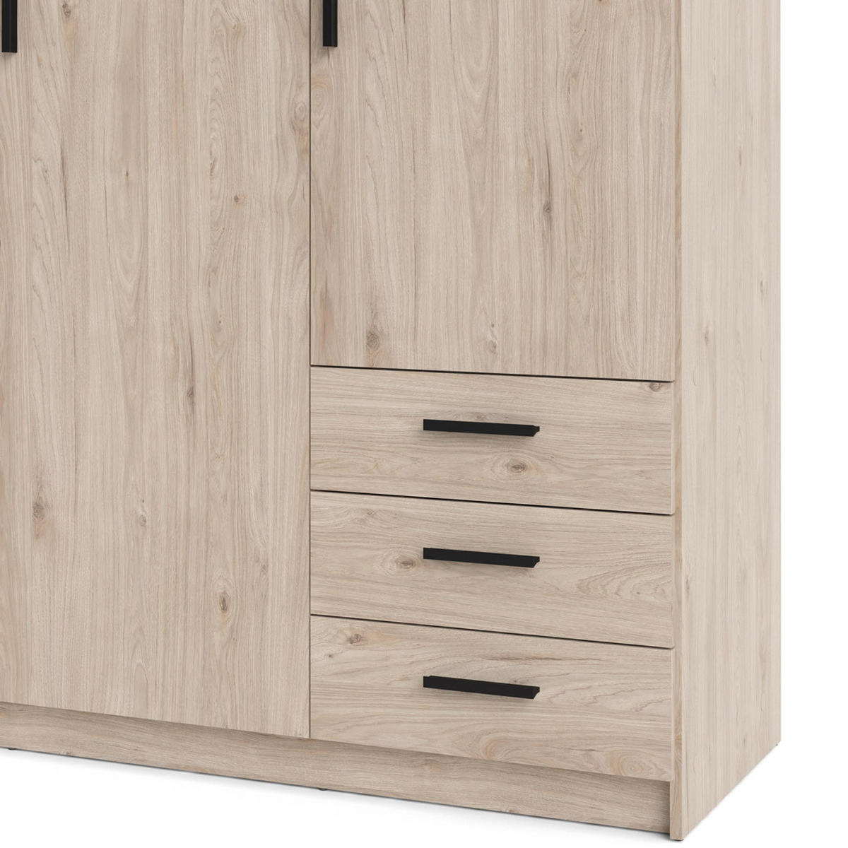 KLEIDERSCHRANK Hickory-Dekor - Braun, Holzwerkstoff (147/201/50cm) - ebuy24