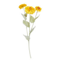 KUNSTBLUME Florista Zinnia - Gelb, Kunststoff (50cm) - Butlers