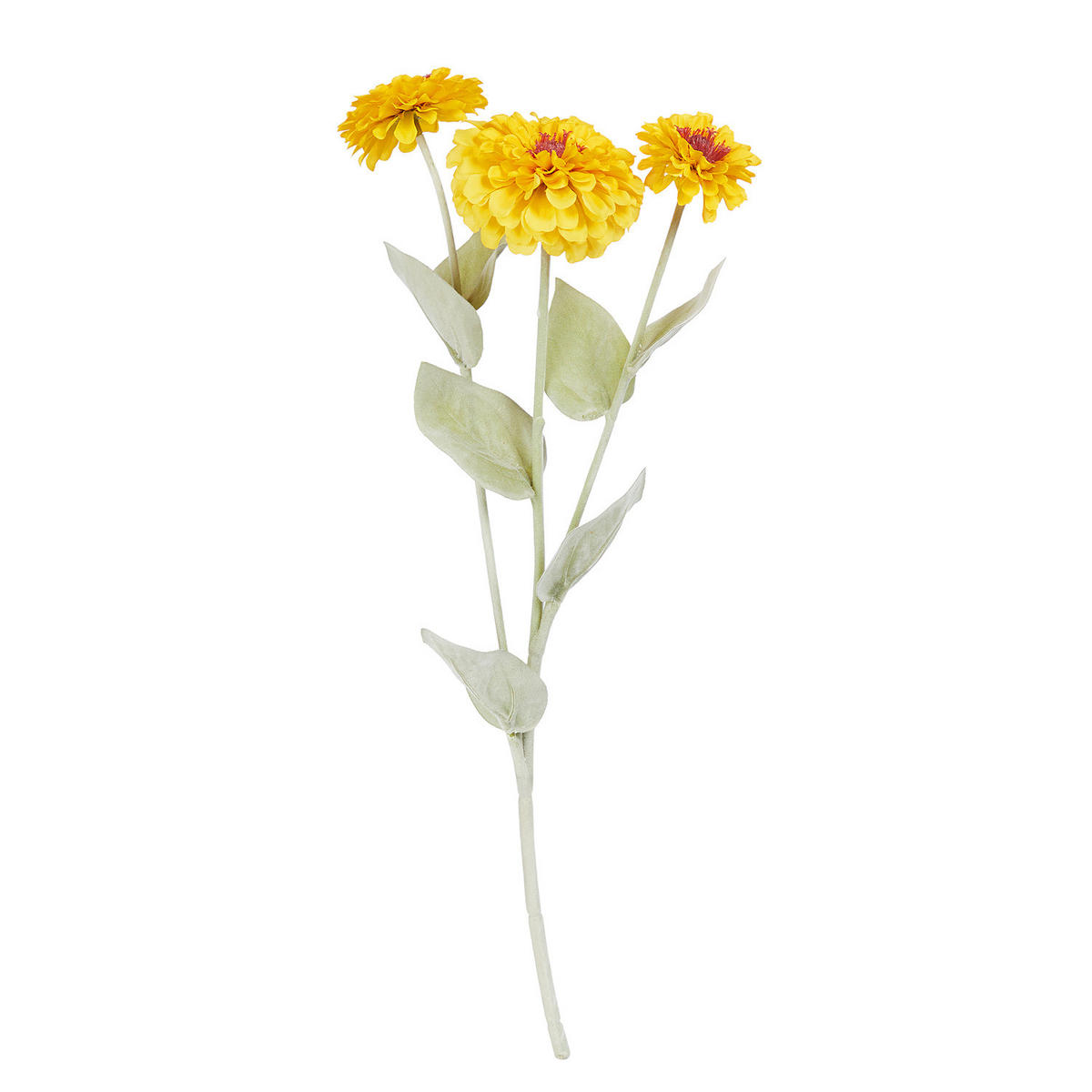 KUNSTBLUME Florista Zinnia - Gelb, Kunststoff (50cm) - Butlers