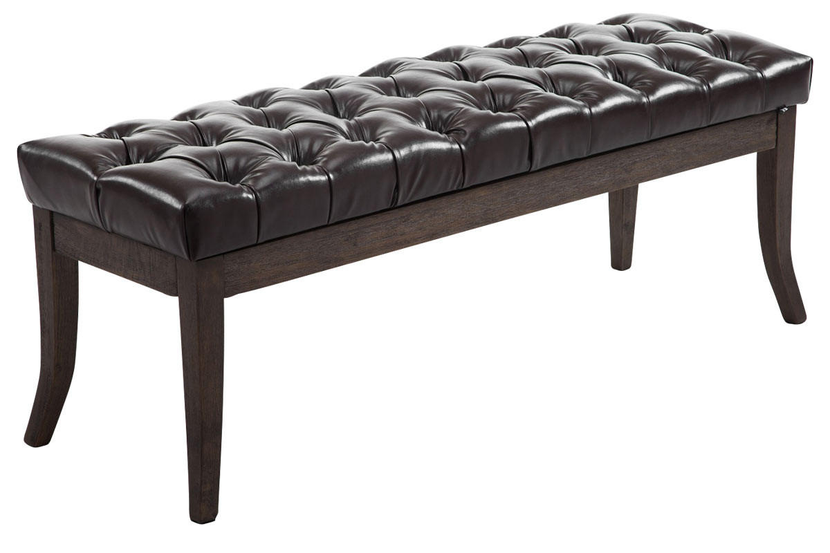 SITZBANK Cannes Kunstleder Braun Dunkelbraun - Braun, Leder (150/46/38cm) - DELUKE