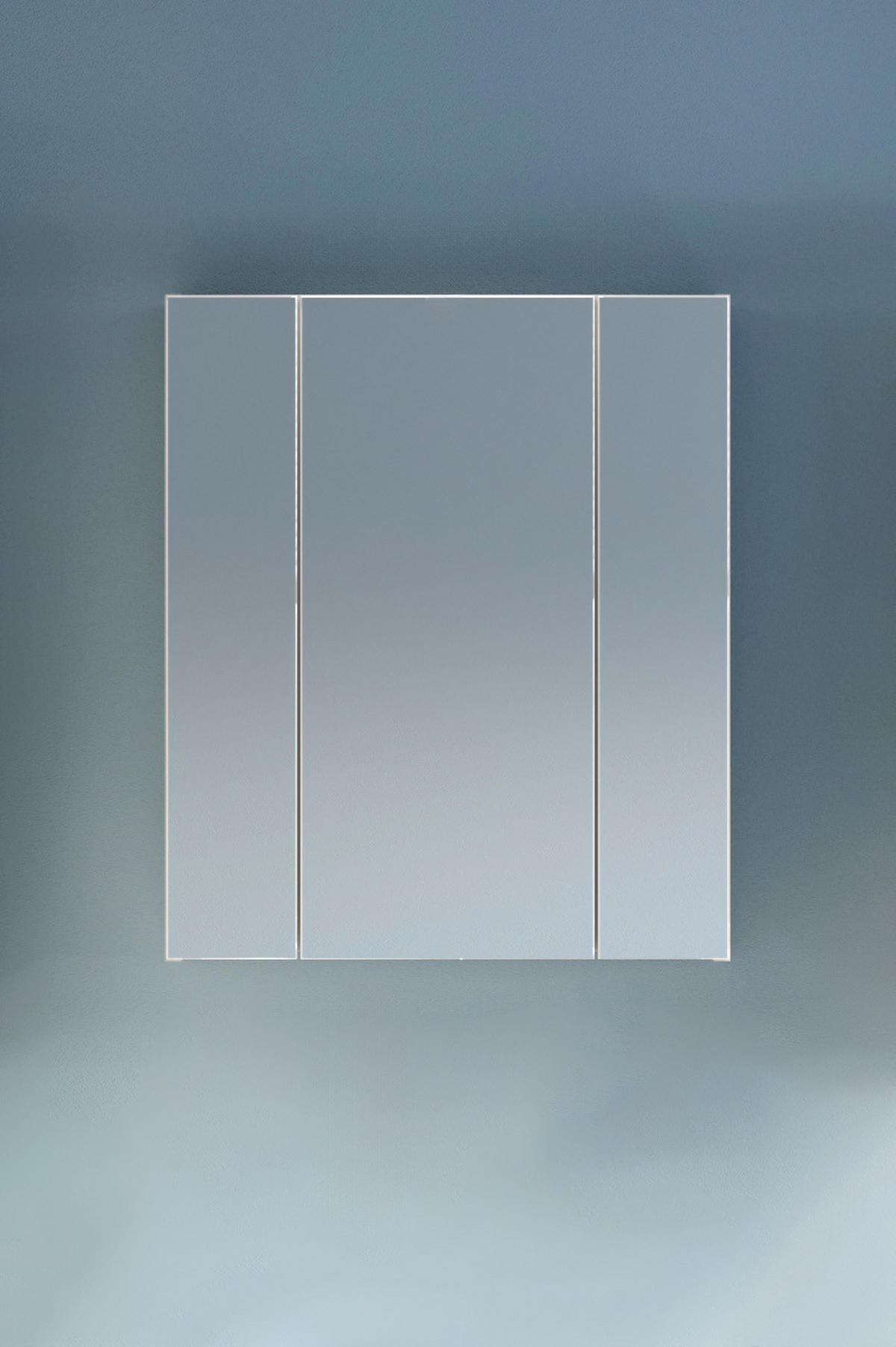 SPIEGELSCHRANK Ice/Linus Bad in weiß Nachbildung und Spiegelglas B/H/T: 60x70x18 cm - Weiß, Holzwerkstoff (60/70/18cm)