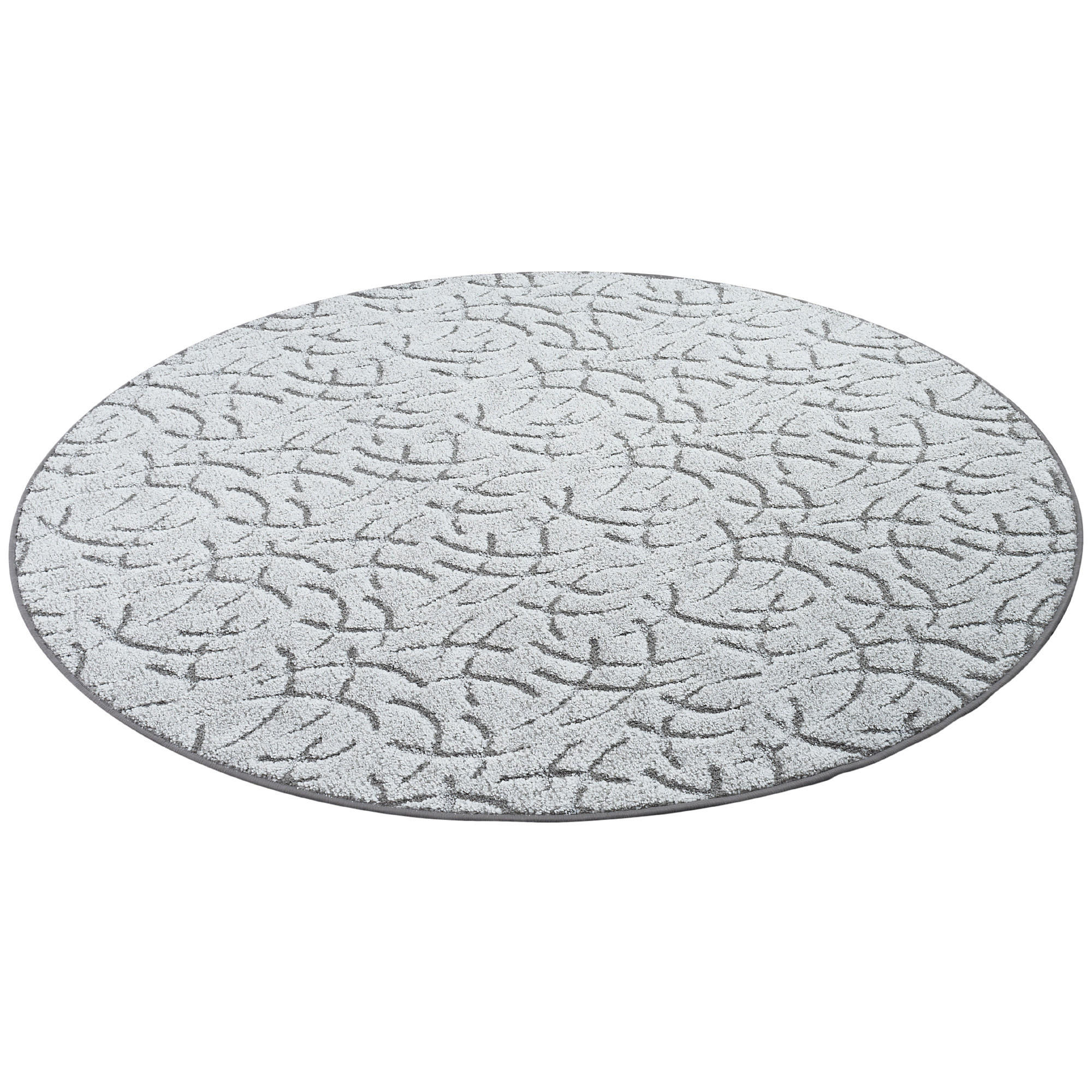 Thumbnail - Snapstyle Konturenschnitt, Grau, Textil, Rund, 160x160 cm, Teppiche & Böden, Teppiche, Hochflorteppiche & Shaggys