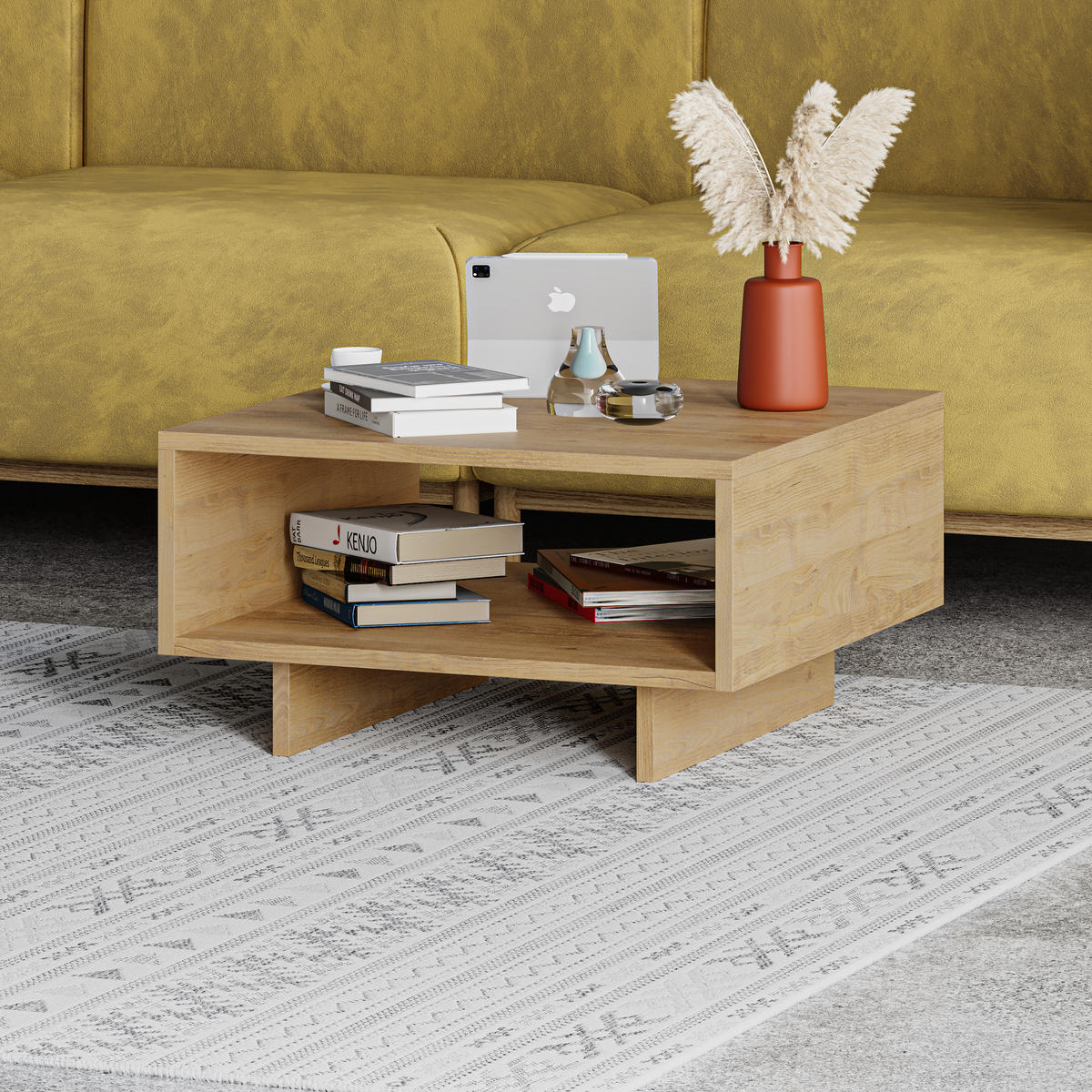 COUCHTISCH Hola Eiche 60/32/60cm - Eichefarben, Holzwerkstoff (60/60/32cm) - Decortie