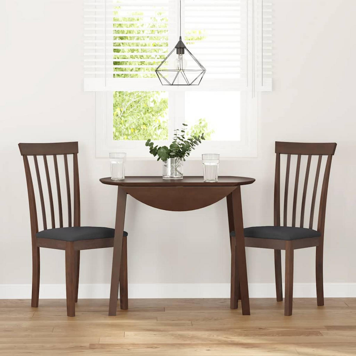 ESSZIMMERSTÜHLE Mit Kissen 2Er Set Braun Massivholz Gummibaum - Braun, Holz (50/94/43cm) - vidaXL