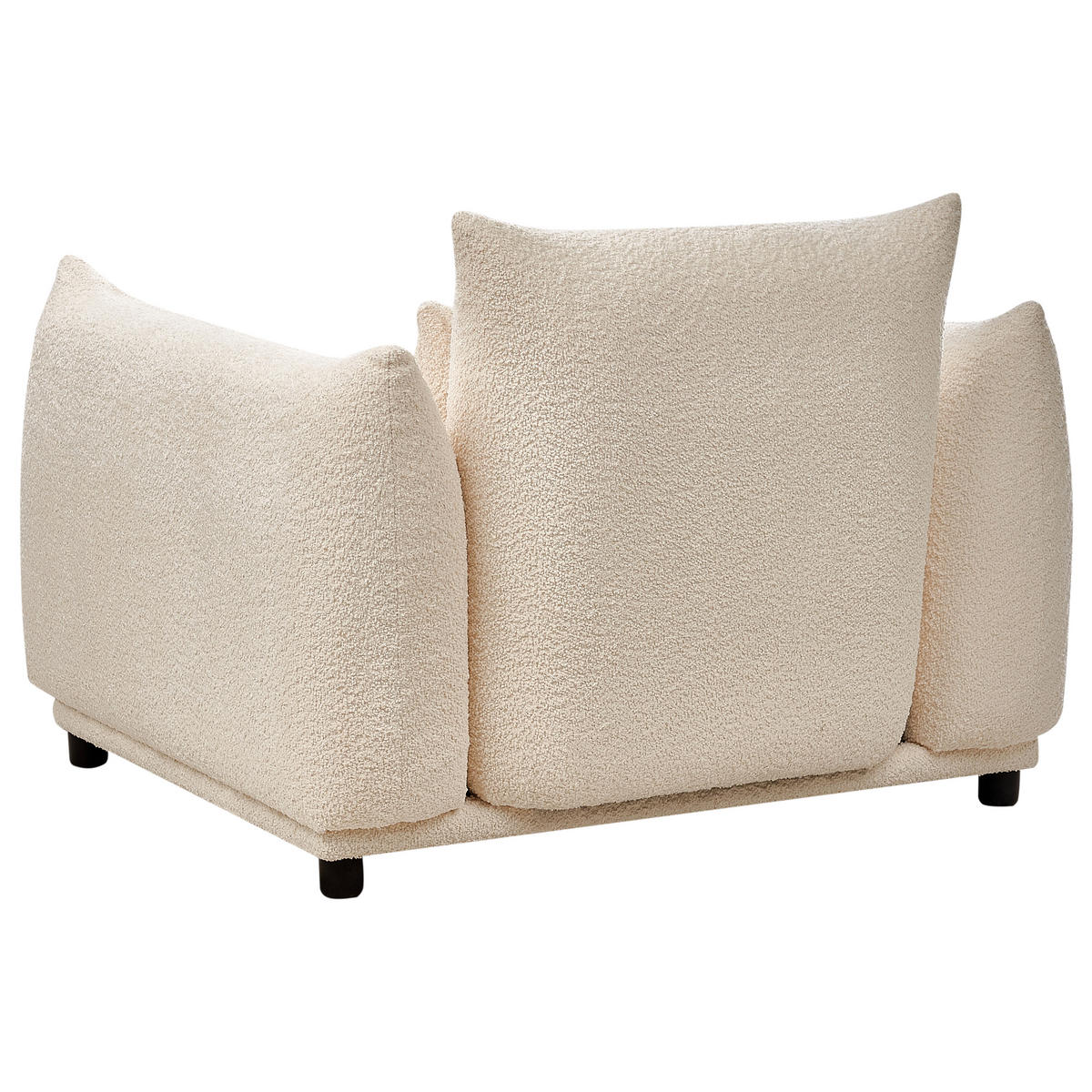 SESSEL Cremeweiß Jamsa - Schwarz/Weiß, Textil (96/72/86cm) - Beliani