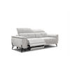 SOFA AVENA 3-Sitzer mit 1 Relaxfunktion, hellgrau - Hellgrau, Holzwerkstoff/Textil (204/80/108cm) - Courtois Laville