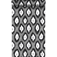 TAPETE Ikat-Motiv 53 cm x 10.05 m - Schwarz, Papier (53/1000cm) - Origin Wallcoverings