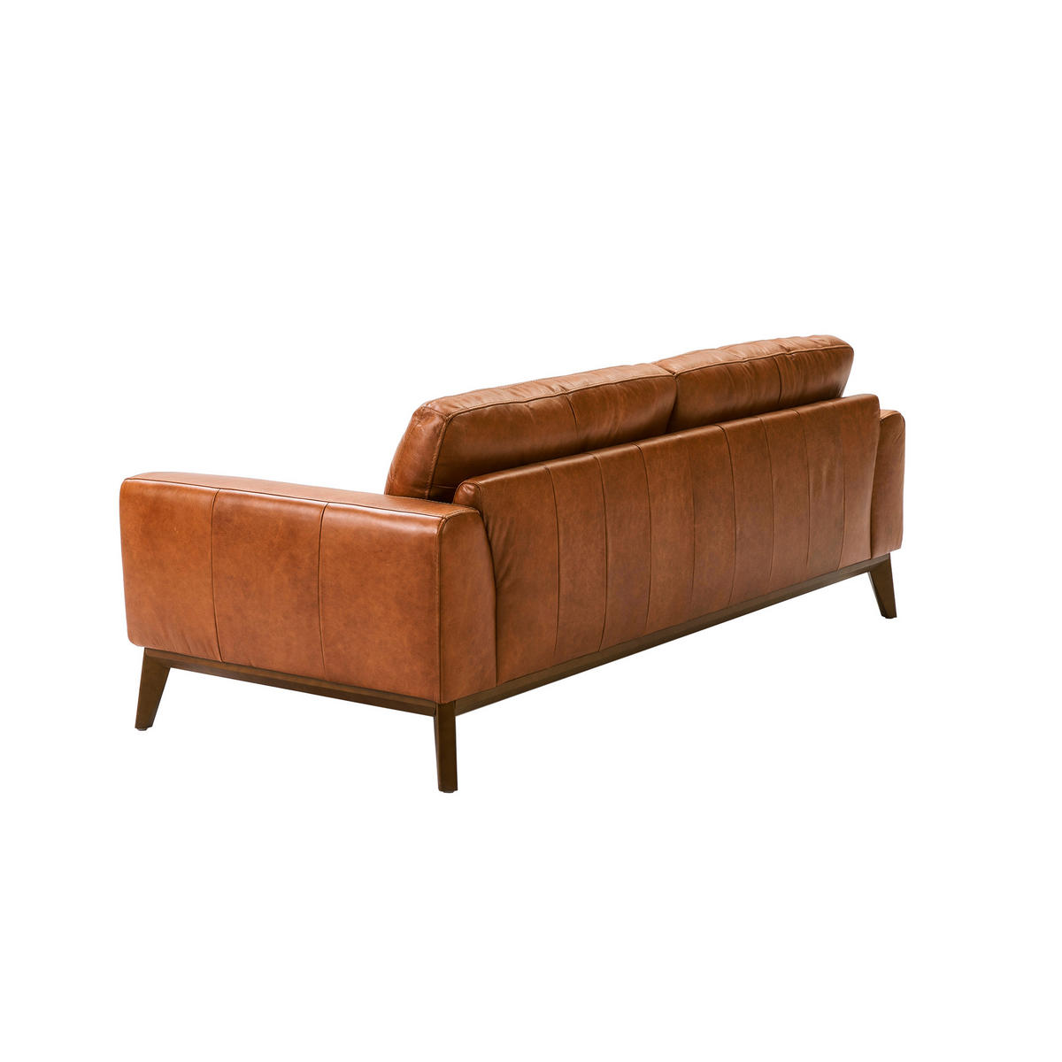 SOFA 3-SITZER Walnuss Braun 216/96/86 cm - Walnussfarben/Braun, Leder (216/86/96cm) - ANGEL CERDA