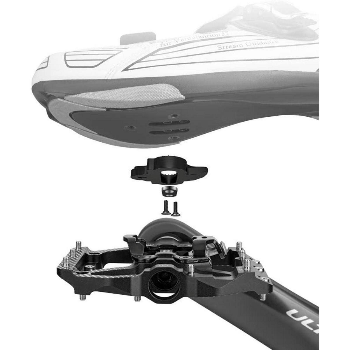 FAHRRAD Pedale MTB Flatpedale Aluminiumlegierung Anti-Rutsch 9/16 Zoll - Schwarz, Metall (10.2/1.5/12cm)
