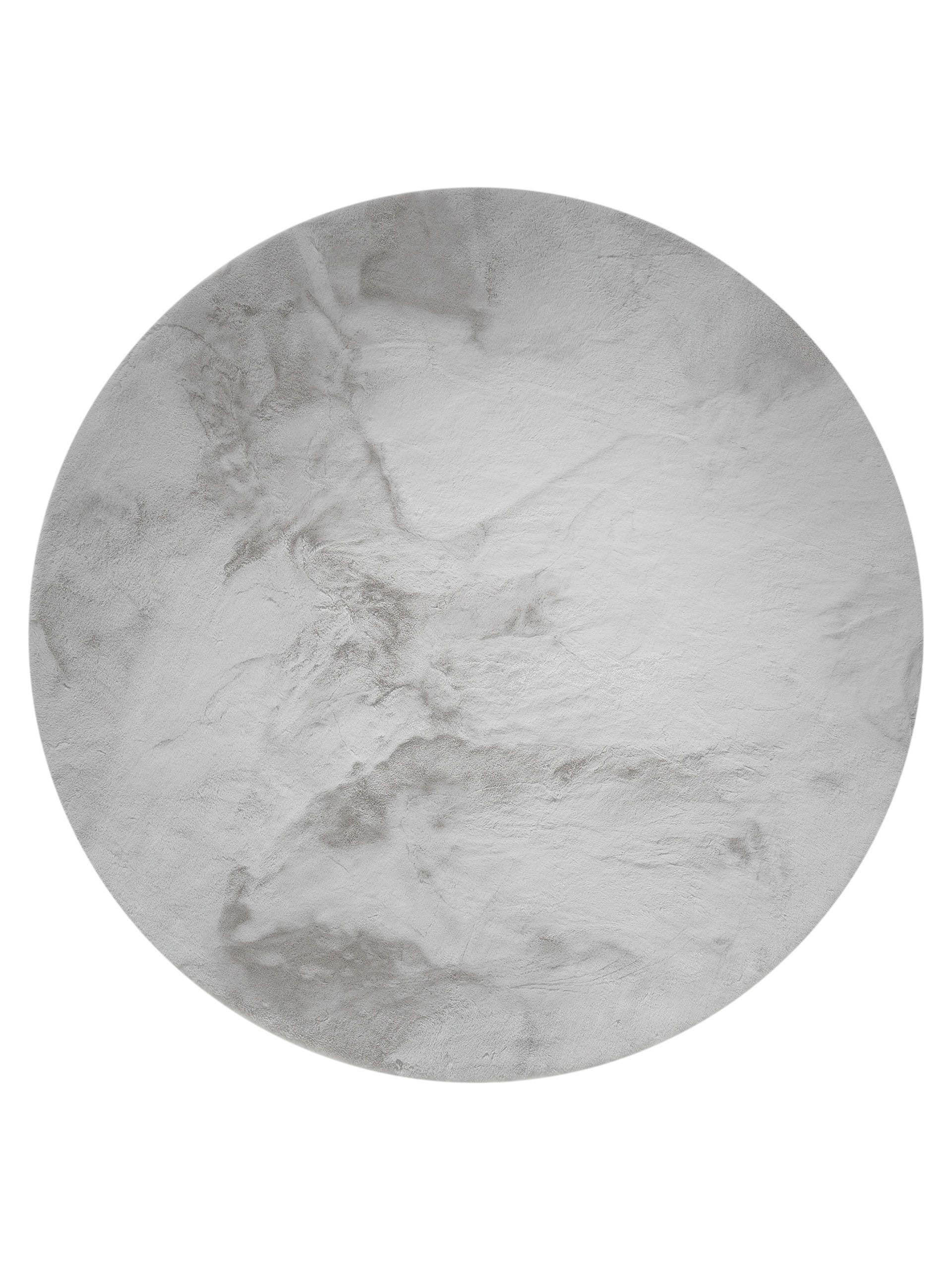 KUNSTFELL-TEPPICH Dave Grau ø 180 cm rund - Grau, Textil (180/180cm) - benuta Nest