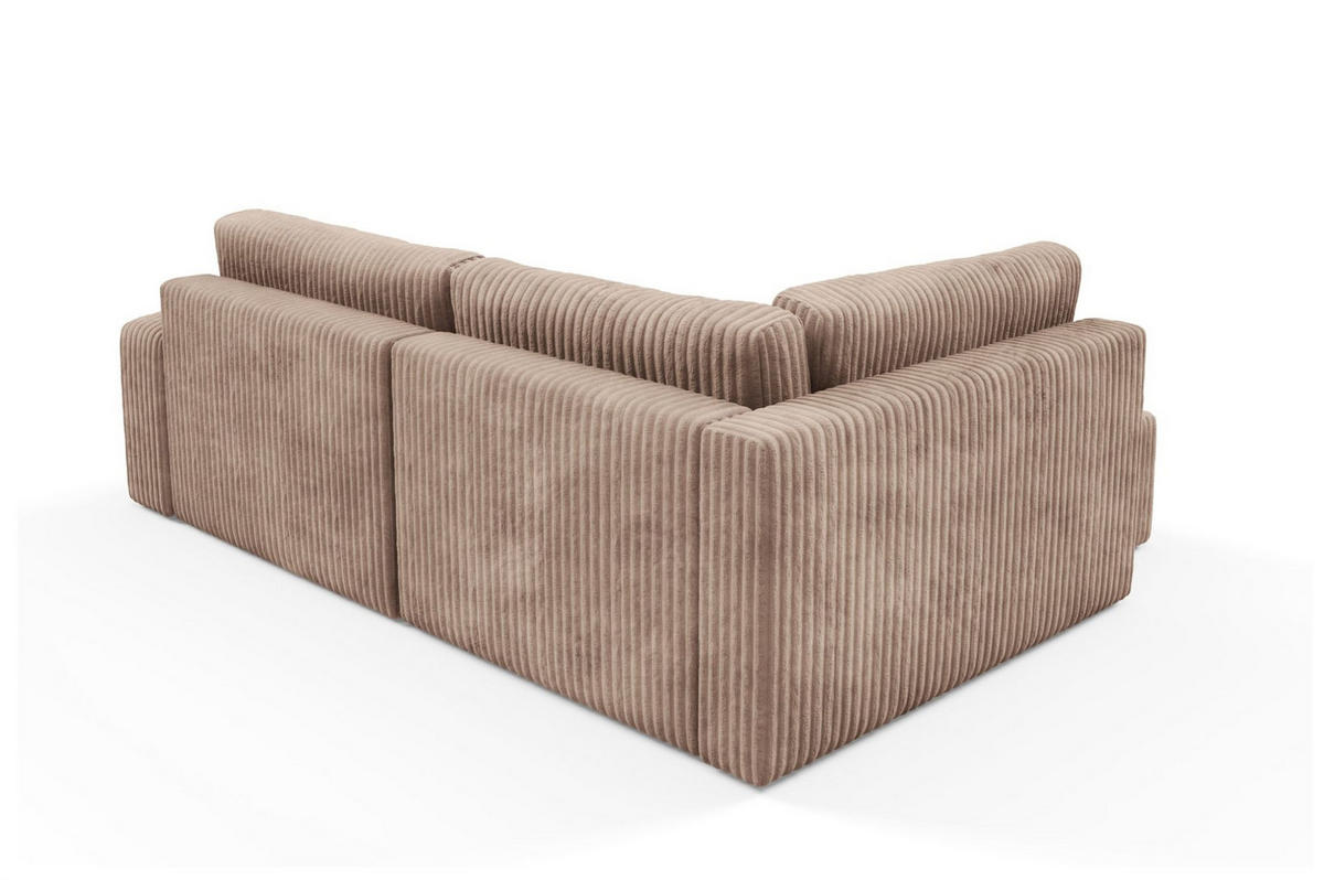 ECKSOFA Natalia Xl - Beige, Holzwerkstoff/Textil (182/245cm) - Fun Möbel