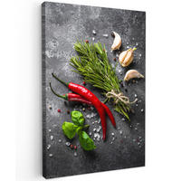SLIKA NA PLATNU Poper 90x140 cm - temno siva, tekstil (90/140cm) - MuchoWow