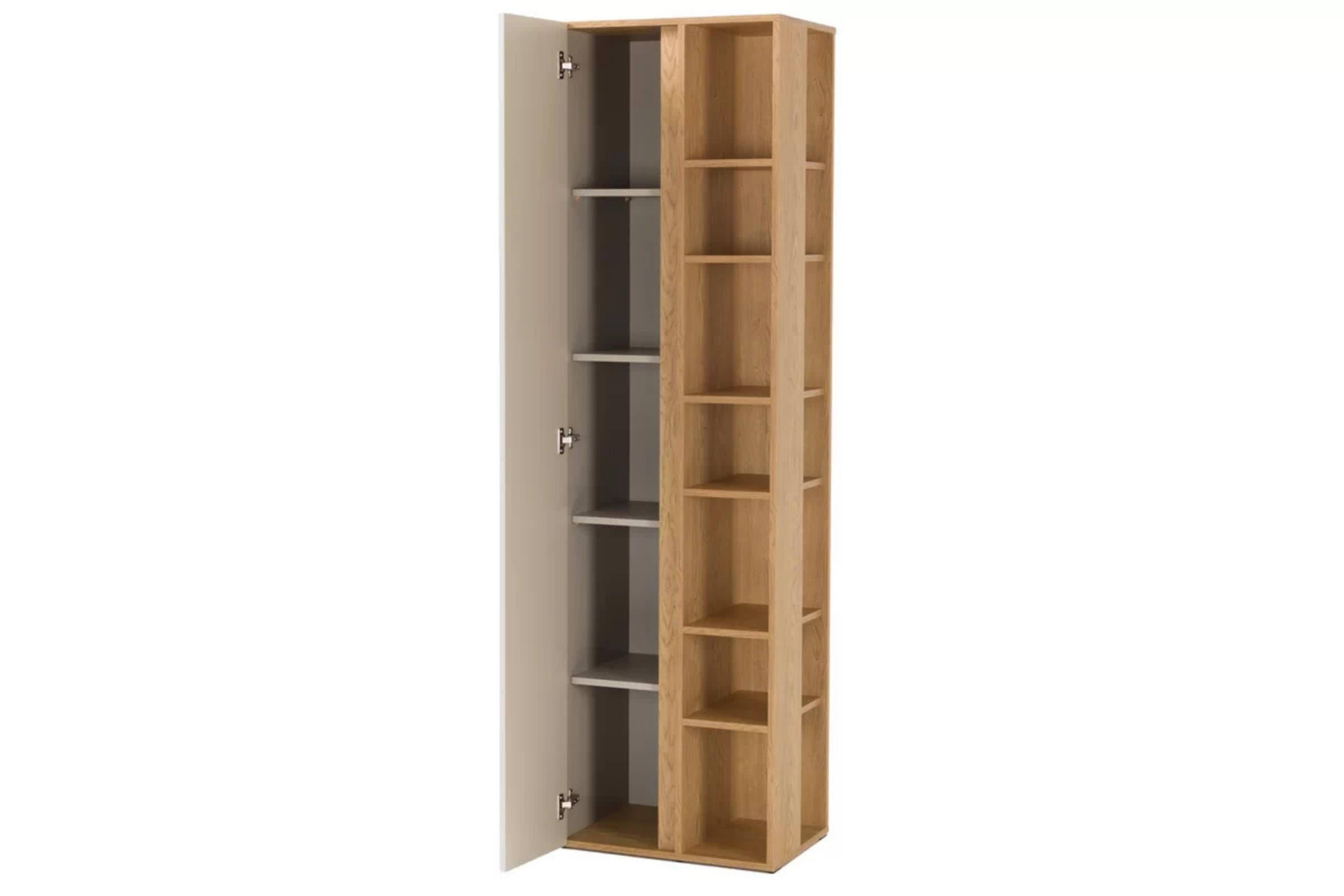 KINDERREGAL LIBU 04 55/40/195 in Sandbeige / Geölte Eiche - Eichefarben/Beige, Holzwerkstoff (55/195/40cm) - Deine Möbel 24