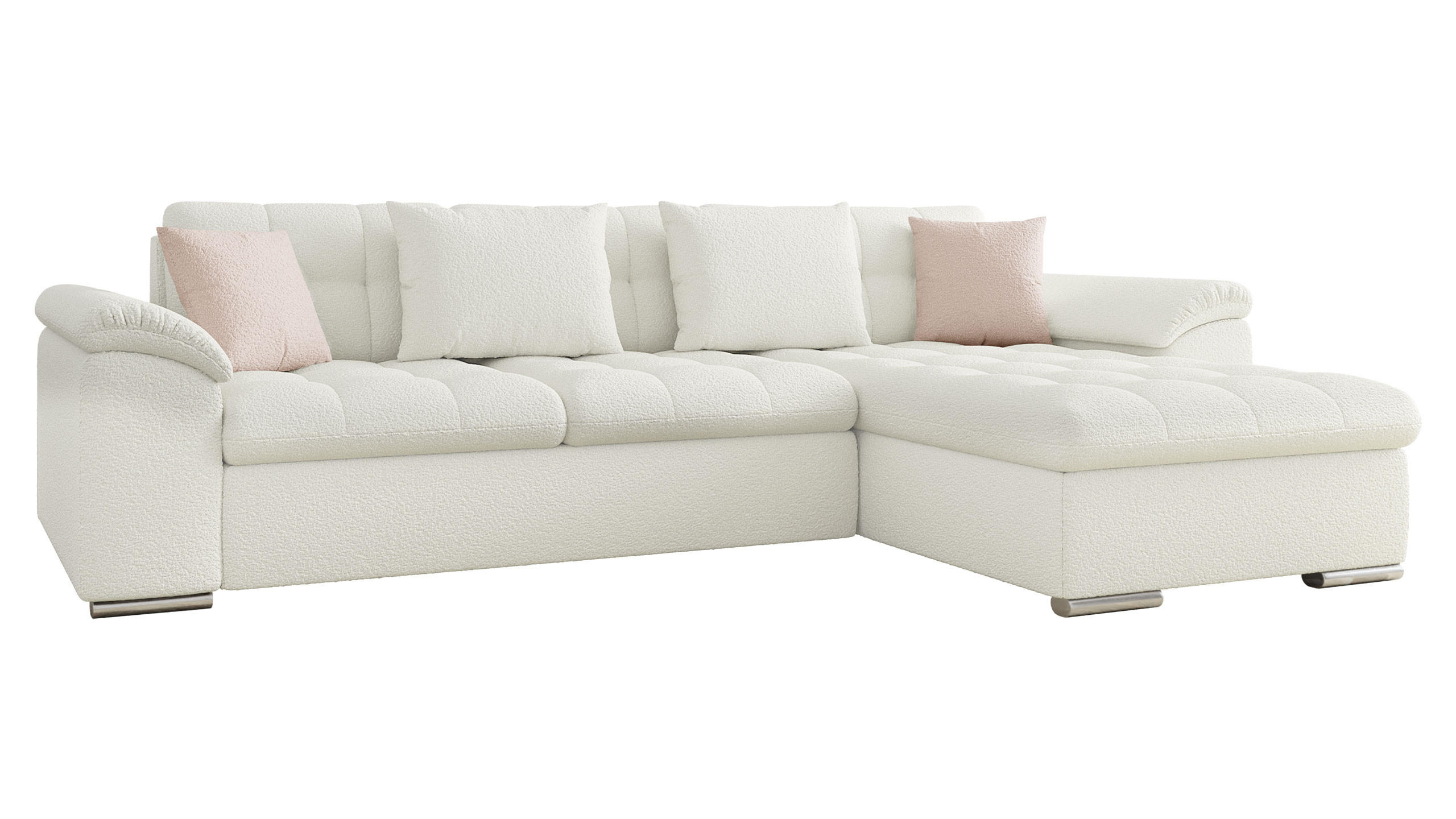 ECKSOFA Diana Premium, Seite: Rechts - Creme, Holz/Textil (280/160cm) - MIRJAN24